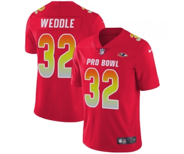 Nike Baltimore Ravens #32 Eric Weddle Red Men's Stitched NFL Limited AFC 2019 Pro Bowl Jersey