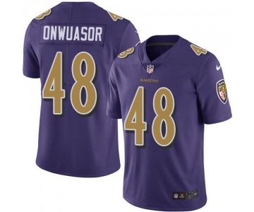 Nike Baltimore Ravens 48 Patrick Onwuasor Purple Vapor Untouchable Color Rush Limited Jersey
