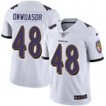 Nike Baltimore Ravens 48 Patrick Onwuasor White Vapor Untouchable Limited Jersey