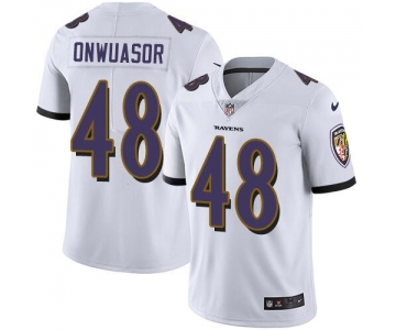 Nike Baltimore Ravens 48 Patrick Onwuasor White Vapor Untouchable Limited Jersey