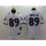 Nike Baltimore Ravens #89 Steve Smith Sr 2013 White Limited Jersey
