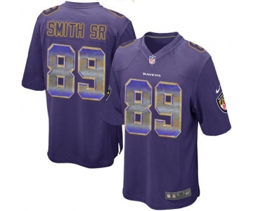 Nike Baltimore Ravens #89 Steve Smith Sr Purple Team Color Men's Stitched NFL Limited Strobe Jersey