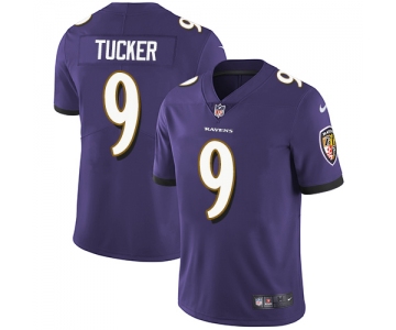 Nike Baltimore Ravens #9 Justin Tucker Purple Team Color Men's Stitched NFL Vapor Untouchable Limited Jersey