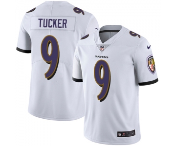 Nike Baltimore Ravens #9 Justin Tucker White Men's Stitched NFL Vapor Untouchable Limited Jersey