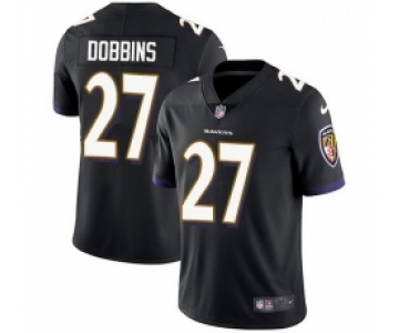 Nike Ravens 27 J K Dobbins Black Alternate Men Stitched NFL Vapor Untouchable Limited Jersey