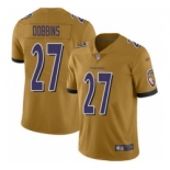 Nike Ravens 27 J K Dobbins Gold Men Stitched NFL Limited Inverted Legend Jersey