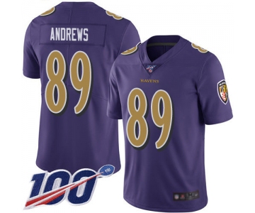Nike Ravens #89 Mark Andrews Purple Men's Stitched NFL Limited Rush 100th Season Jersey
