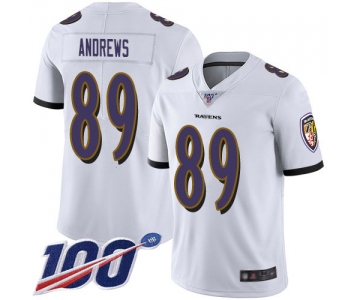Nike Ravens #89 Mark Andrews White Men's Stitched NFL 100th Season Vapor Limited Jersey