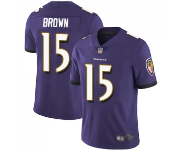 Ravens #15 Marquise Brown Purple Team Color Men's Stitched Football Vapor Untouchable Limited Jersey