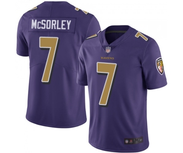 Ravens #7 Trace McSorley Purple Men's Stitched Football Limited Rush Jersey