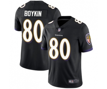 Ravens #80 Miles Boykin Black Alternate Men's Stitched Football Vapor Untouchable Limited Jersey