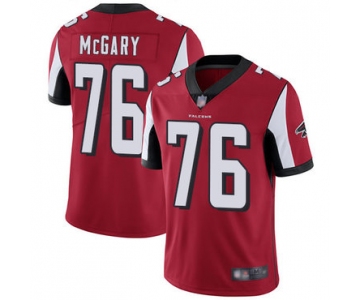 Falcons #76 Kaleb McGary Red Team Color Men's Stitched Football Vapor Untouchable Limited Jersey