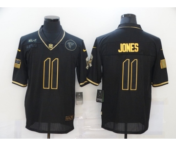 Men's Atlanta Falcons #11 Julio Jones Black Gold 2020 Salute To Service Stitched NFL Nike Limited Jersey