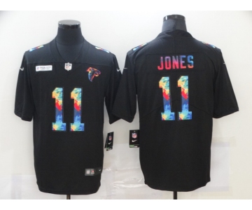 Men's Atlanta Falcons #11 Julio Jones Multi-Color Black 2020 NFL Crucial Catch Vapor Untouchable Nike Limited Jersey