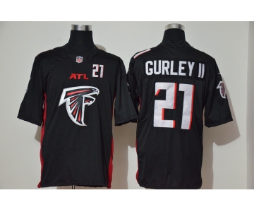 Men's Atlanta Falcons #21 Todd Gurley II Black 2020 Big Logo Number Vapor Untouchable Stitched NFL Nike Fashion Limited Jersey