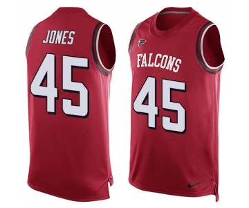 Men's Atlanta Falcons #45 Deion Jones Red Hot Pressing Player Name & Number Nike NFL Tank Top Jersey