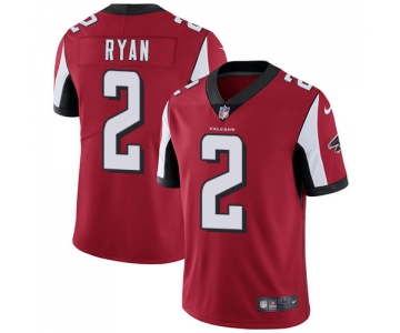 Nike Atlanta Falcons #2 Matt Ryan Red Team Color Men's Stitched NFL Vapor Untouchable Limited Jersey