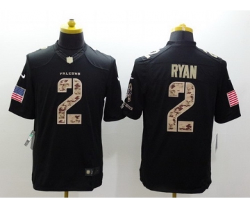 Nike Atlanta Falcons #2 Matt Ryan Salute to Service Black Limited Jersey