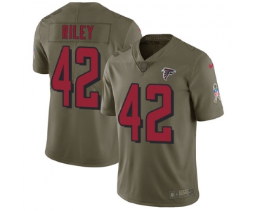 Nike Atlanta Falcons #42 Duke Riley Olive Men's Stitched NFL Limited 2017 Salute To Service Jersey