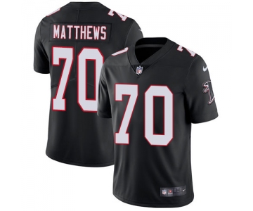 Nike Atlanta Falcons #70 Jake Matthews Black Alternate Men's Stitched NFL Vapor Untouchable Limited Jersey