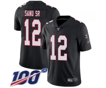 Nike Falcons #12 Mohamed Sanu Sr Black Alternate Men's Stitched NFL 100th Season Vapor Limited Jersey