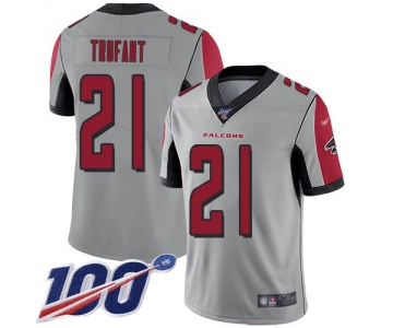 Nike Falcons #21 Desmond Trufant Silver Men's Stitched NFL Limited Inverted Legend 100th Season Jersey