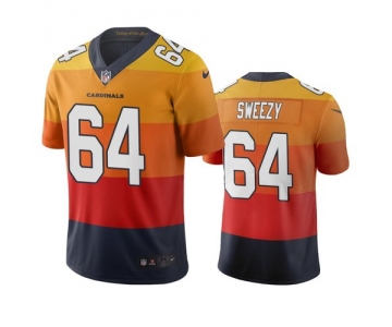 Arizona Cardinals #64 J.R. Sweezy Sunset Orange Vapor Limited City Edition NFL Jersey