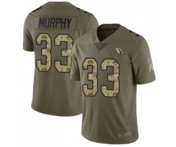 Cardinals #33 Byron Murphy Olive Camo Men's Stitched Football Limited 2017 Salute to Service Jersey