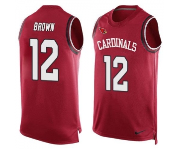 Men's Arizona Cardinals #12 John Brown Red Hot Pressing Player Name & Number Nike NFL Tank Top Jersey