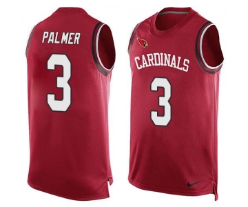 Men's Arizona Cardinals #3 Carson Palmer Red Hot Pressing Player Name & Number Nike NFL Tank Top Jersey