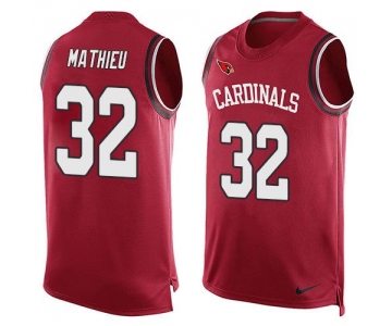 Men's Arizona Cardinals #32 Tyrann Mathieu Red Hot Pressing Player Name & Number Nike NFL Tank Top Jersey