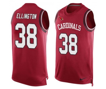 Men's Arizona Cardinals #38 Andre Ellington Red Hot Pressing Player Name & Number Nike NFL Tank Top Jersey