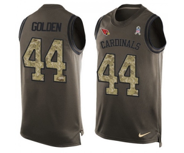 Men's Arizona Cardinals #44 Markus Golden Green Salute to Service Hot Pressing Player Name & Number Nike NFL Tank Top Jersey