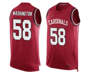 Men's Arizona Cardinals #58 Daryl Washington Red Hot Pressing Player Name & Number Nike NFL Tank Top Jersey