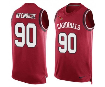 Men's Arizona Cardinals #90 Robert Nkemdiche Red Hot Pressing Player Name & Number Nike NFL Tank Top Jersey