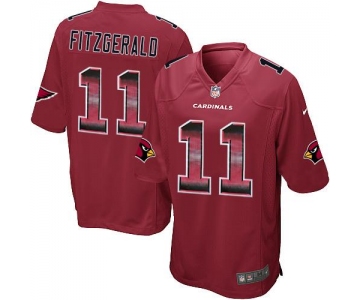 Nike Arizona Cardinals #11 Larry Fitzgerald Red Team Color Men's Stitched NFL Limited Strobe Jersey