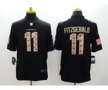 Nike Arizona Cardinals #11 Larry Fitzgerald Salute to Service Black Limited Jersey