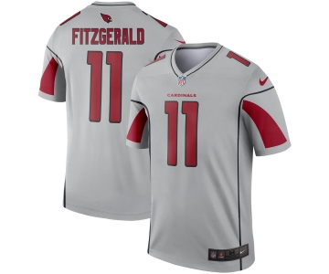 Nike Arizona Cardinals 11 Larry Fitzgerald Silver Inverted Legend Jersey