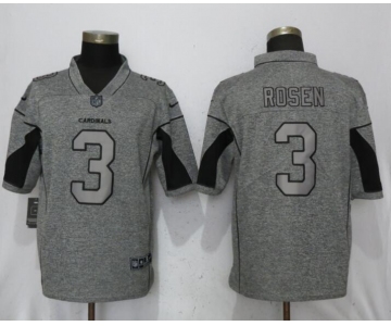 Nike Arizona Cardinals #3 Josh Rosen Gray Gridiron Gray Vapor Untouchable Limited Jersey