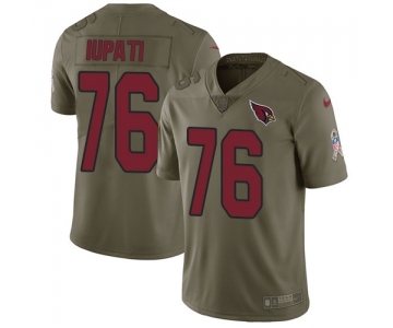 Nike Arizona Cardinals #76 Mike Iupati Olive Men's Stitched NFL Limited 2017 Salute to Service Jersey