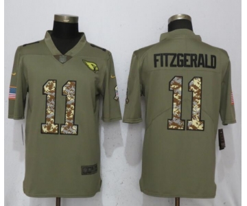 Nike Cardinals #11 Larry Fitzgerald Olive Camo Salute To Service Limited Jersey