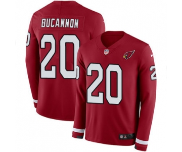 Nike Cardinals #20 Deone Bucannon Red Team Color Men's Stitched NFL Limited Therma Long Sleeve Jersey