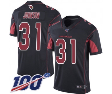 Nike Cardinals #31 David Johnson Black Men's Stitched NFL Limited Rush 100th Season Jersey
