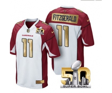 Pre Order Arizona Cardinals Jersey 11 Larry Fitzgerald White Super Bowl 50 Limited Jerseys