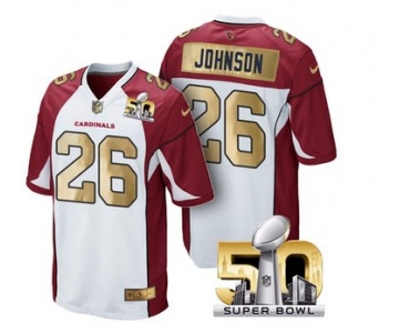 Pre Order Arizona Cardinals Jersey 26 Rashad Johnson White Super Bowl 50 Limited Jerseys