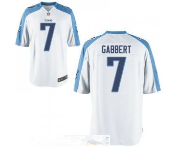 Men's Tennessee Titans #7 Blaine Gabbert White Road Stitched NFL Nike Game Jersey