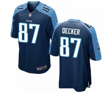 Men's Tennessee Titans #87 Eric Decker Navy Blue Alternate Stitched NFL Nike Game Jersey