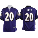 Nike Baltimore Ravens #20 Ed Reed Purple Game Jersey