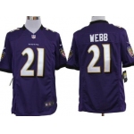 Nike Baltimore Ravens #21 Lardarius Webb Purple Game Jersey