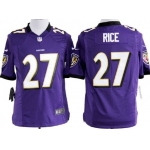 Nike Baltimore Ravens #27 Ray Rice Purple Game Jersey
